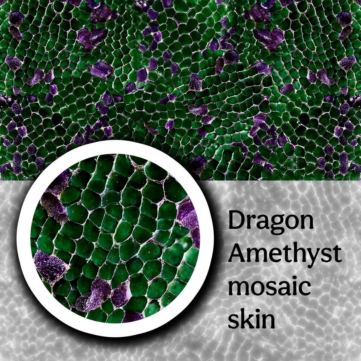 8k Magic green amethyst mosaic skin and several colors Texture_3