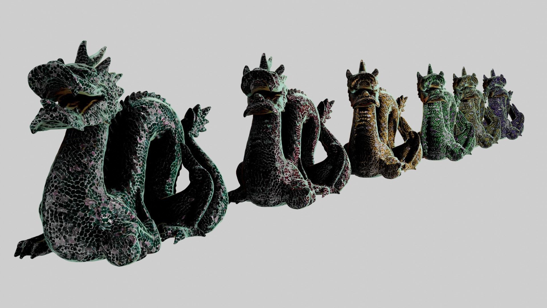 8k Magic green amethyst mosaic skin and several colors Texture_5