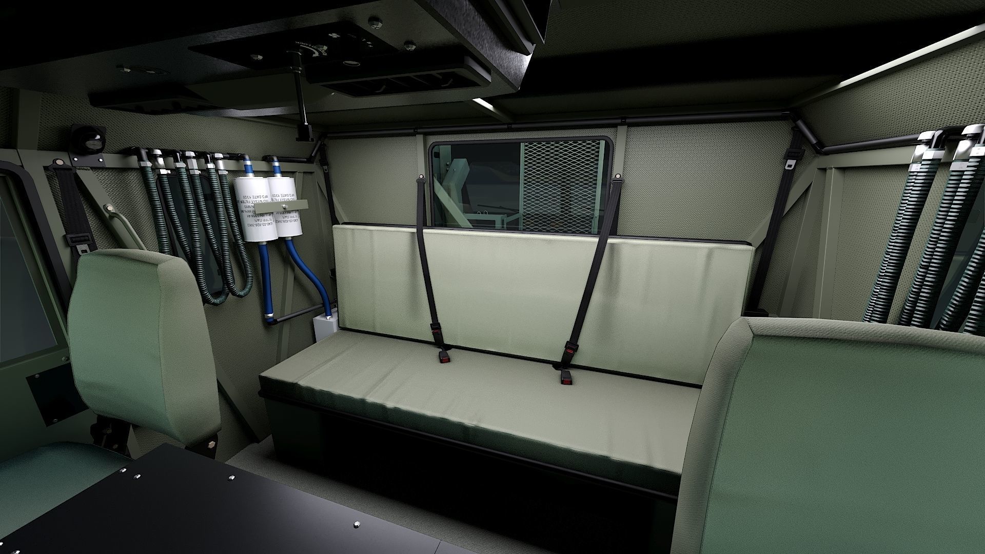 Military truck Oshkosh M1070 HET 8x8 Low-poly 3D model_17