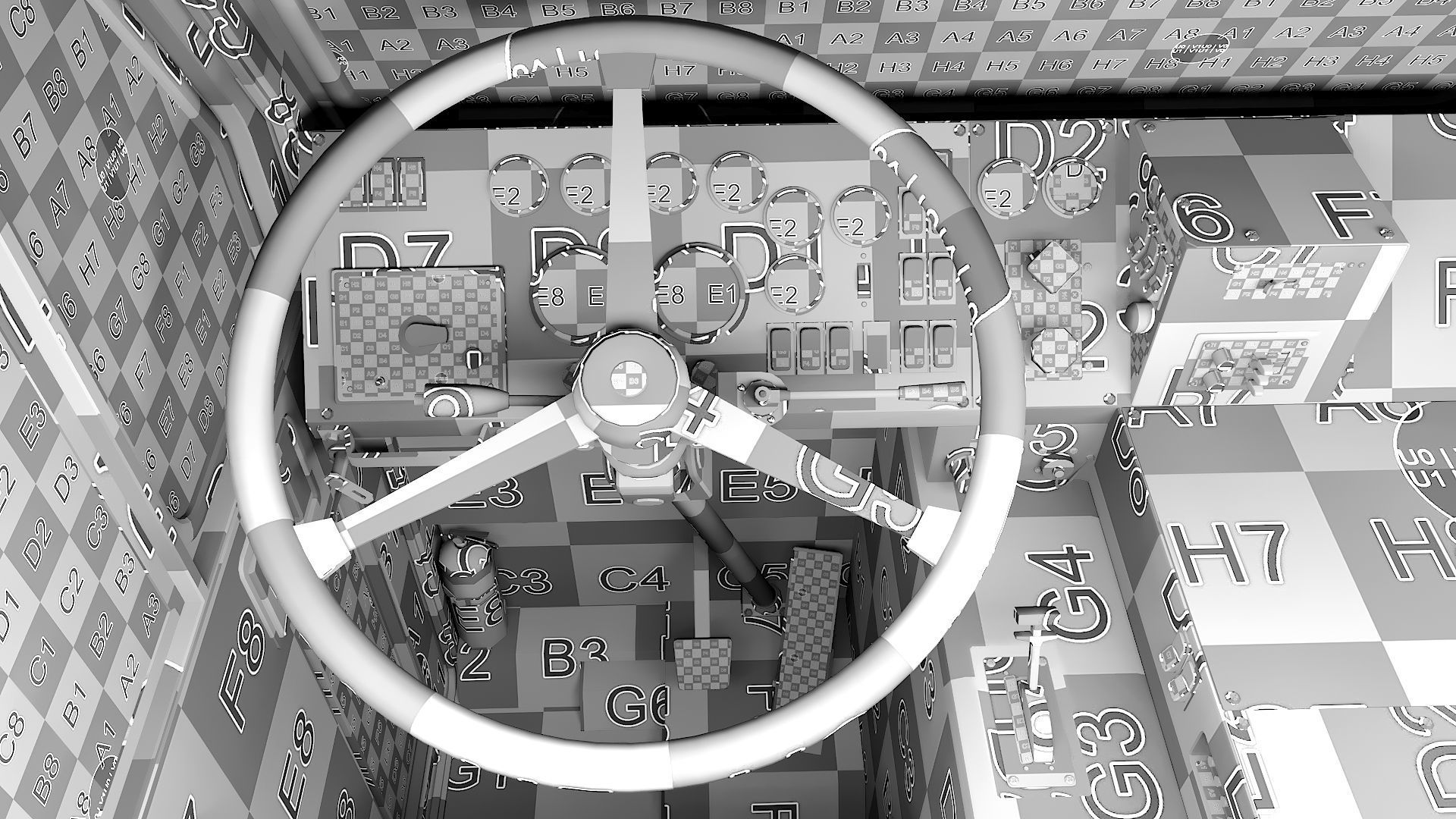 Military truck Oshkosh M1070 HET 8x8 Low-poly 3D model_52