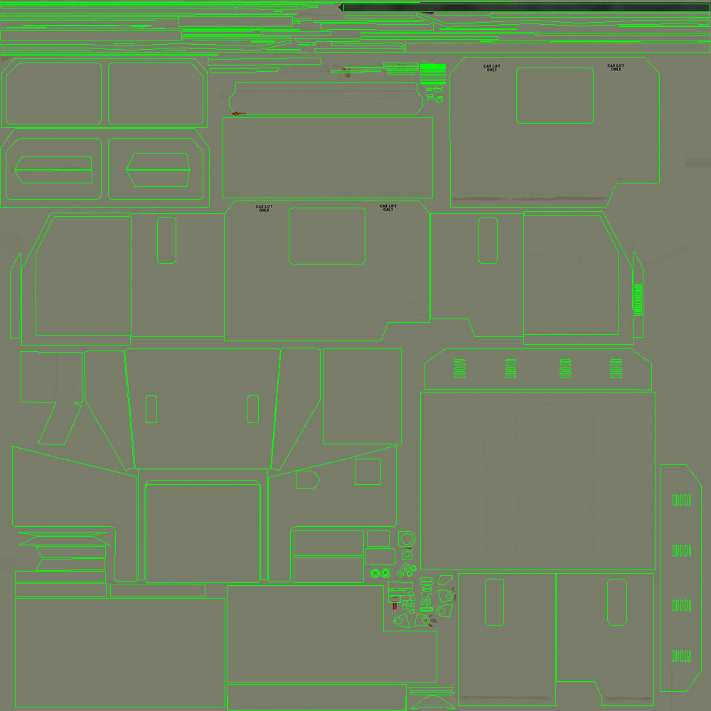 Military truck Oshkosh M1070 HET 8x8 Low-poly 3D model_57