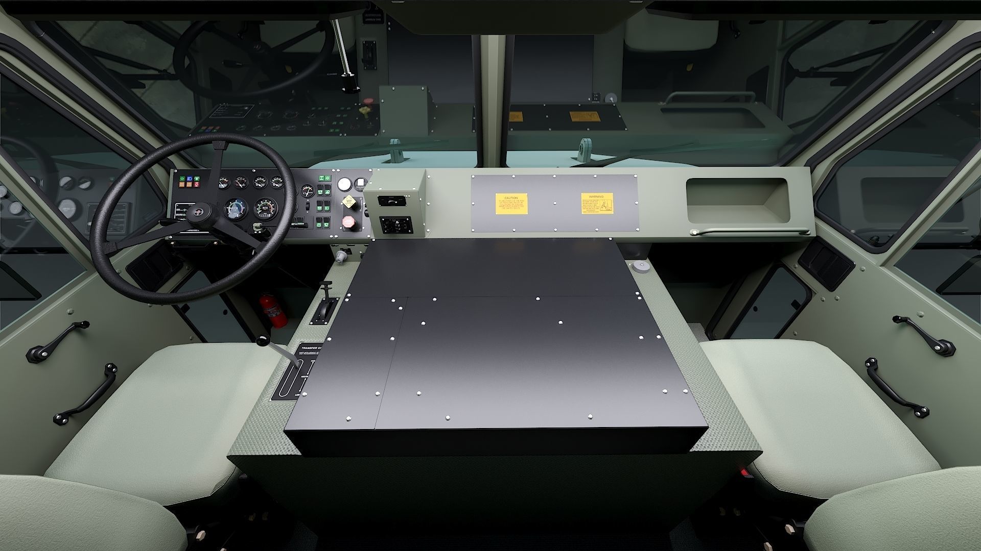 Military truck Oshkosh M1070 HET 8x8 Low-poly 3D model_16