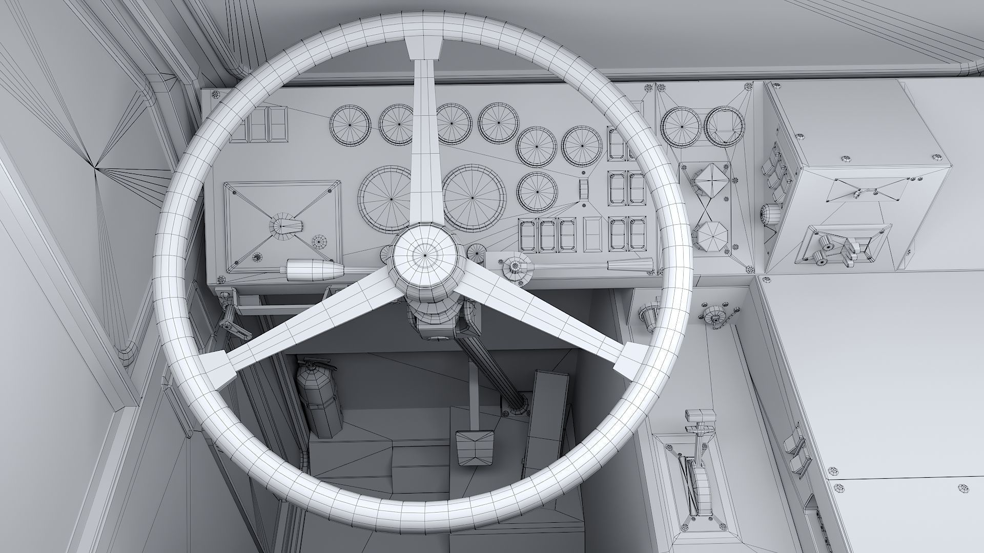 Military truck Oshkosh M1070 HET 8x8 Low-poly 3D model_47