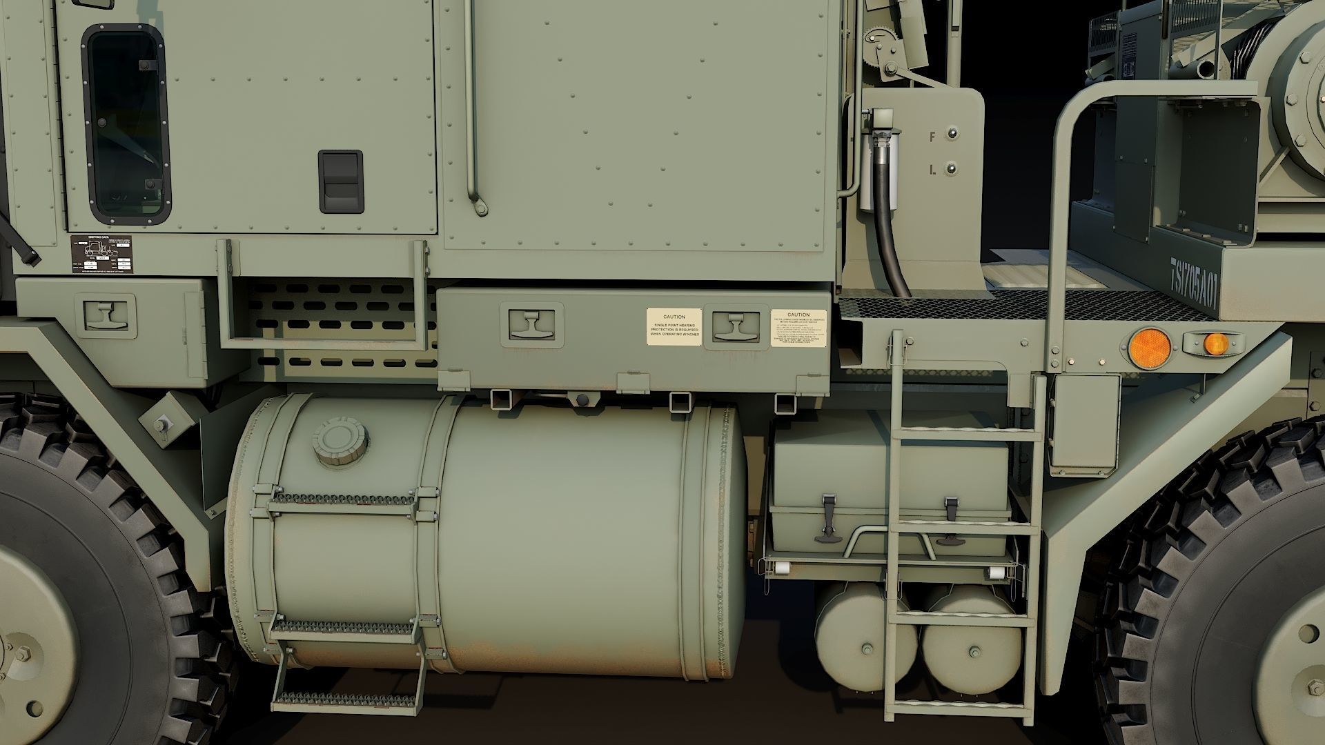 Military truck Oshkosh M1070 HET 8x8 Low-poly 3D model_24