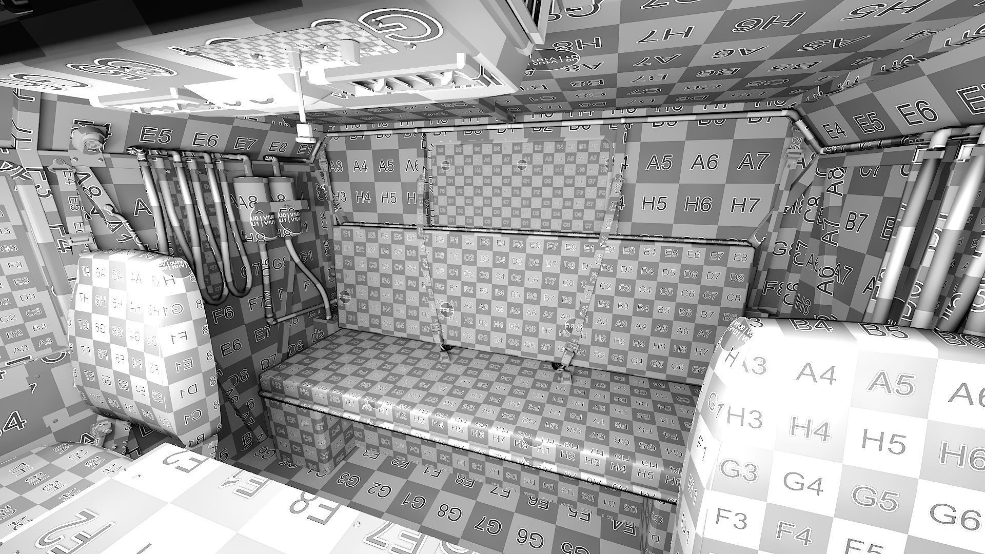 Military truck Oshkosh M1070 HET 8x8 Low-poly 3D model_51