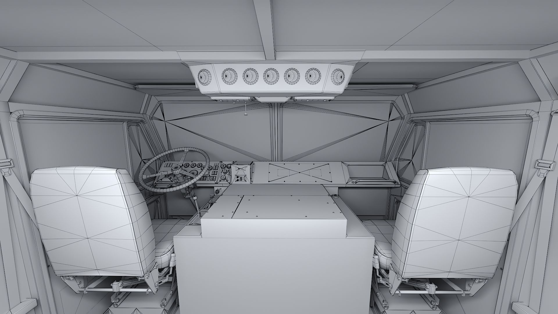 Military truck Oshkosh M1070 HET 8x8 Low-poly 3D model_46