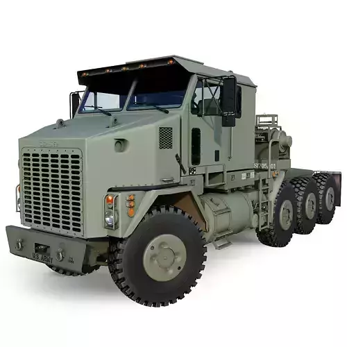 Military truck Oshkosh M1070 HET 8x8 Low-poly 3D model