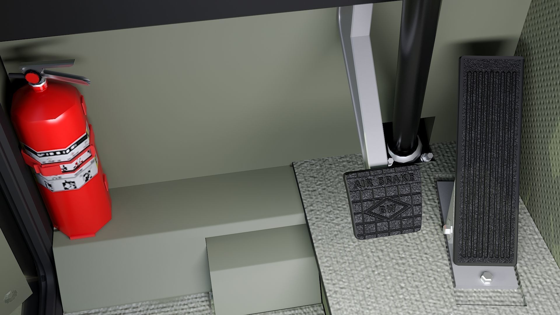 Military truck Oshkosh M1070 HET 8x8 Low-poly 3D model_15