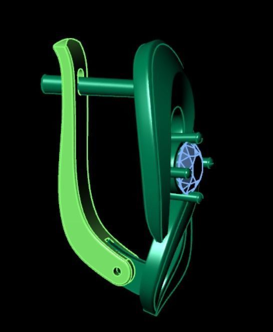 Earrings kt3 3D print model_6