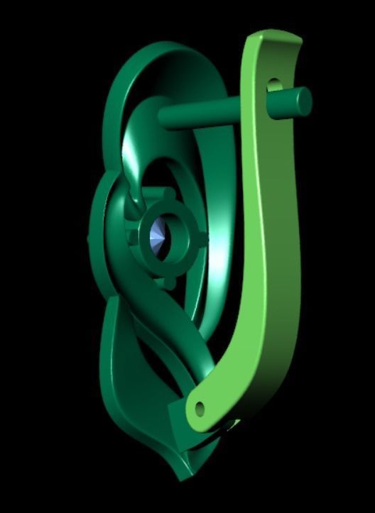 Earrings kt3 3D print model_12