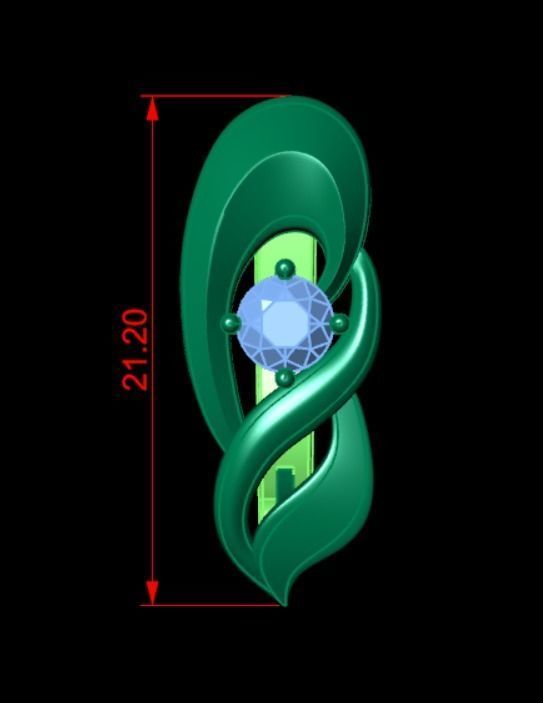 Earrings kt3 3D print model_7