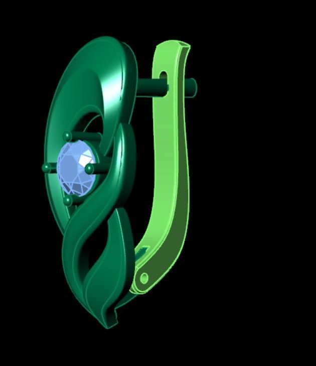 Earrings kt3 3D print model_10