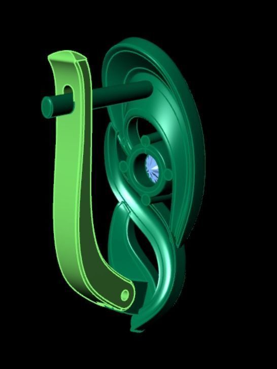 Earrings kt3 3D print model_11