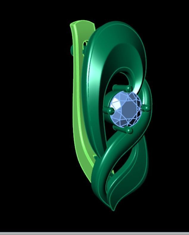 Earrings kt3 3D print model_8