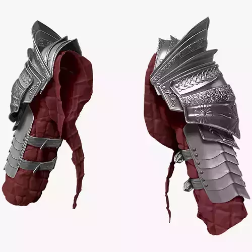 Female Knigt Shoulder Armor Sculpt Project 3D model