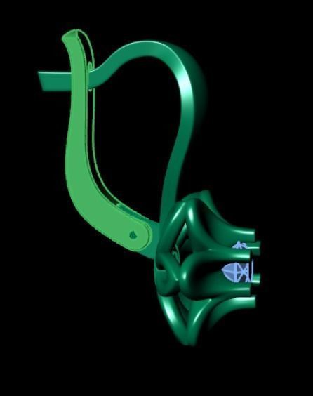 Earrings kt5 3D print model_6