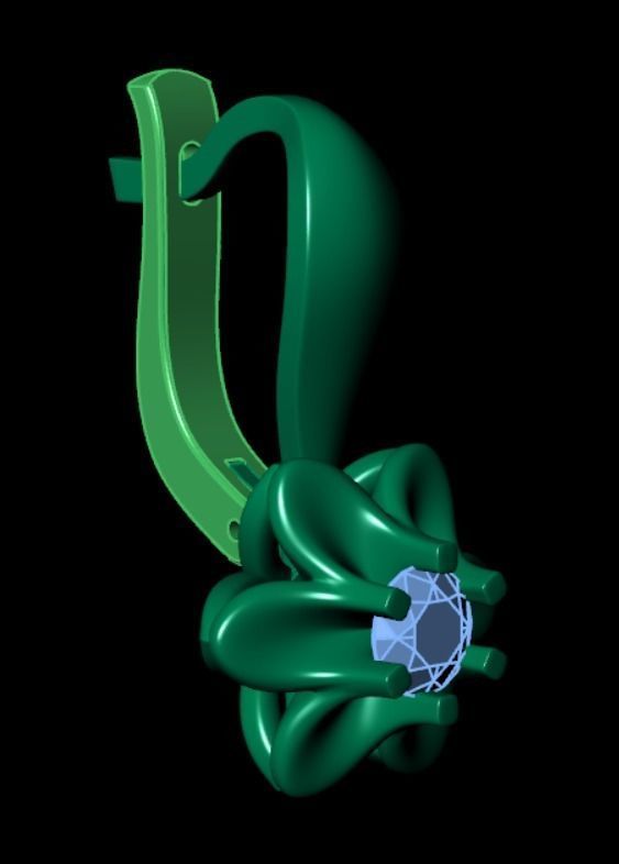 Earrings kt5 3D print model_12