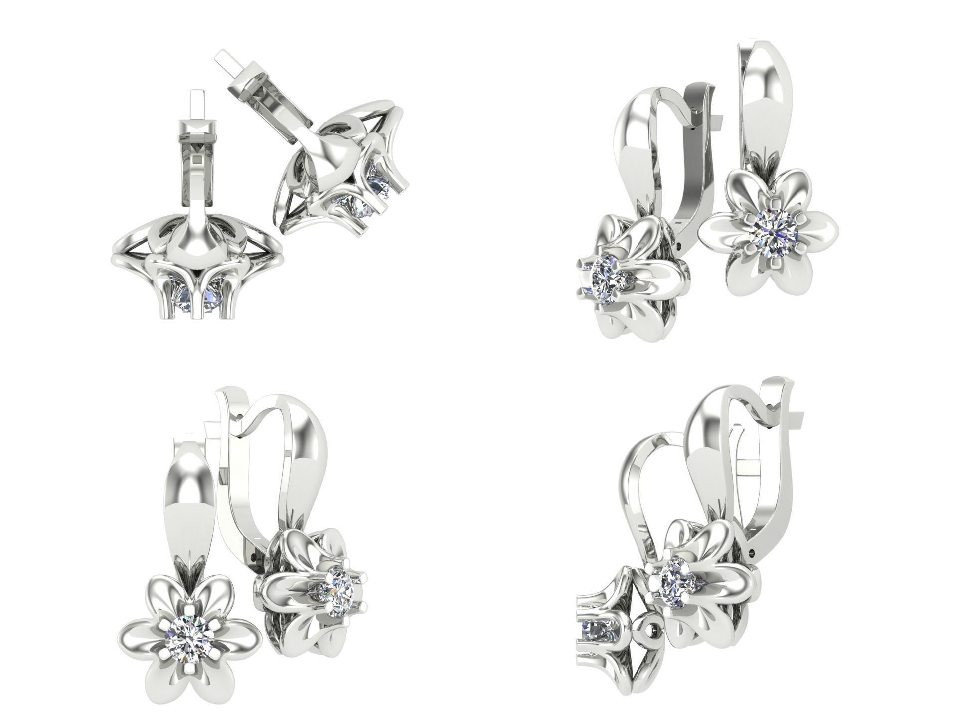 Earrings kt5 3D print model_4