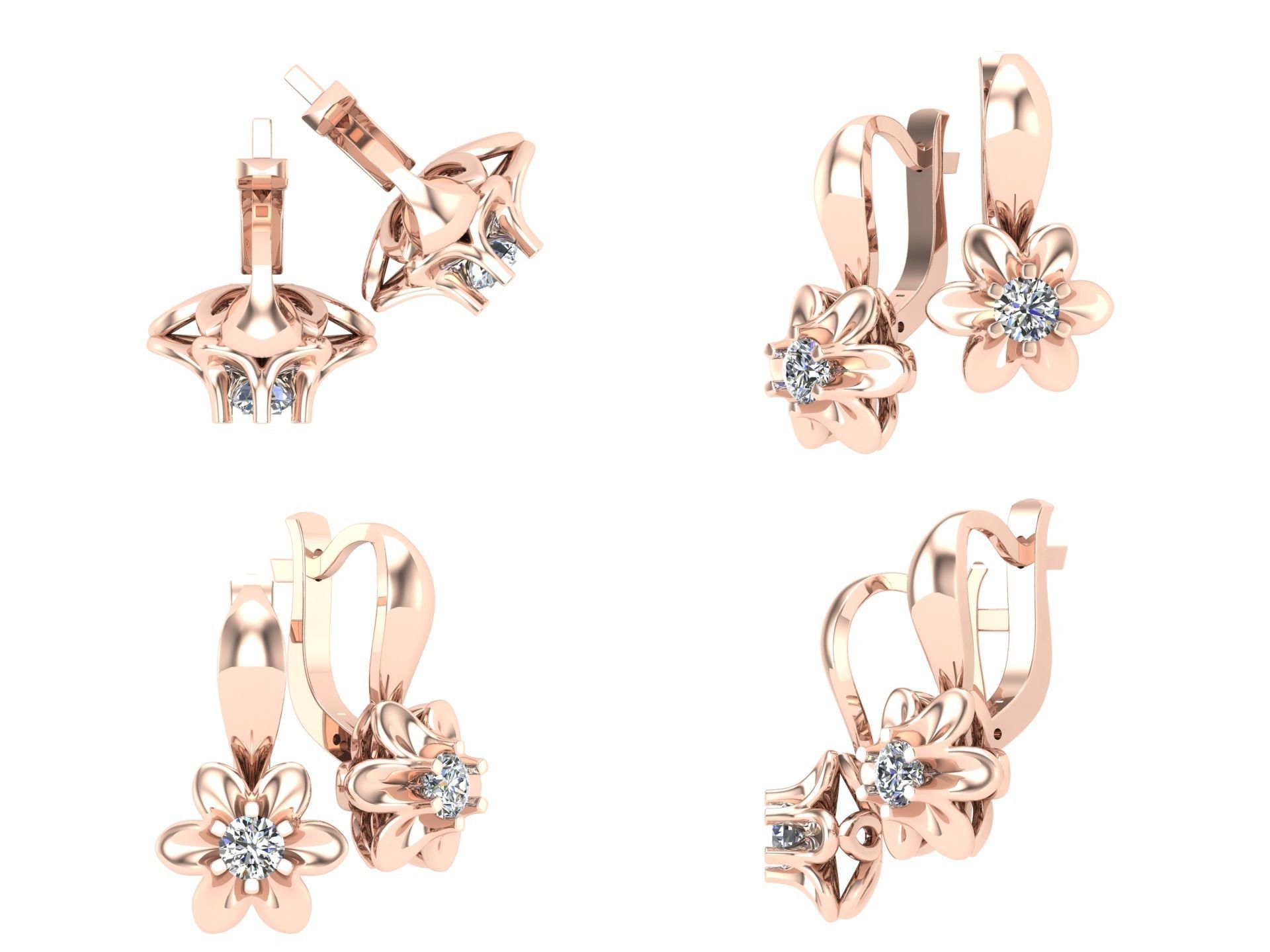 Earrings kt5 3D print model_5