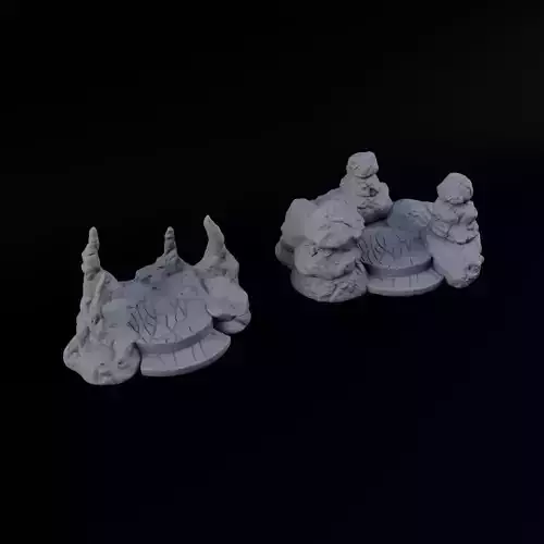 warhammer 40k rock terrain platforms Free 3D print model