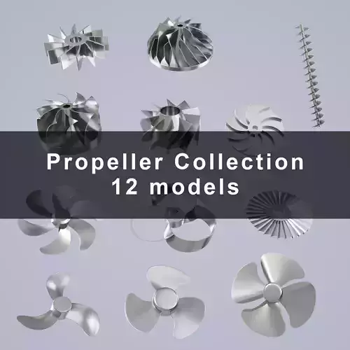 Propeller Collection three propellers 3D model