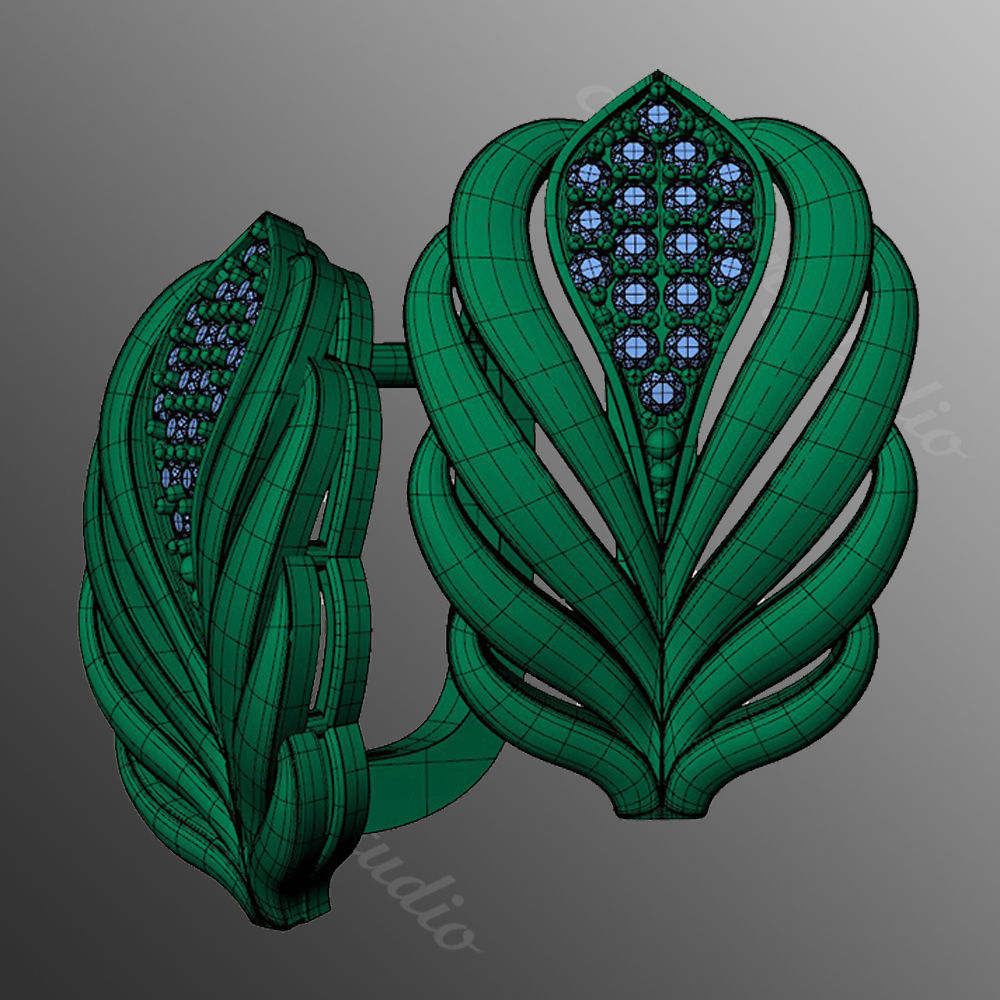 Earrings kt6 3D print model_2