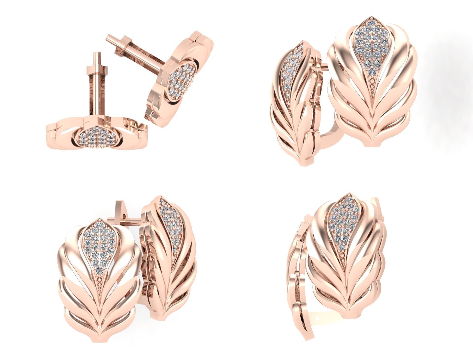 Earrings kt6 3D print model_5