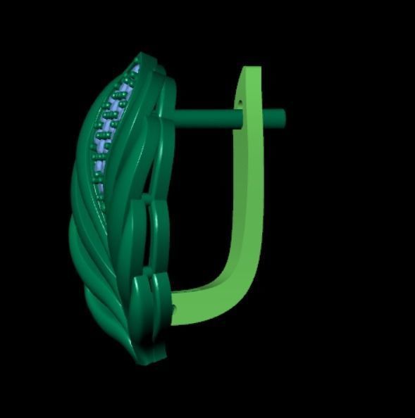 Earrings kt6 3D print model_7