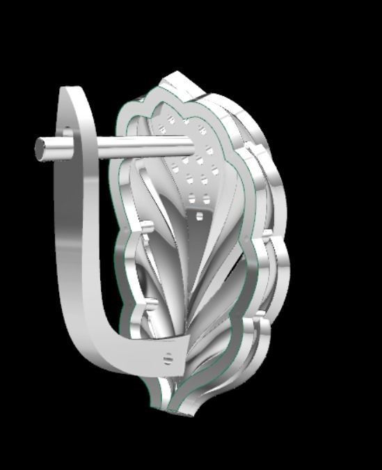 Earrings kt6 3D print model_17