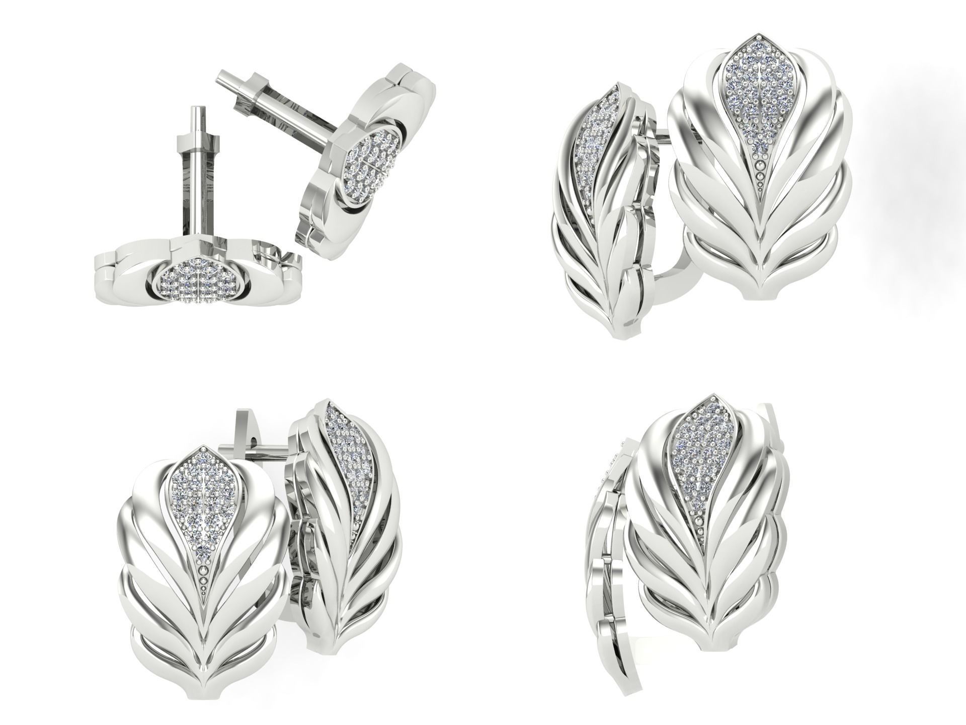 Earrings kt6 3D print model_4