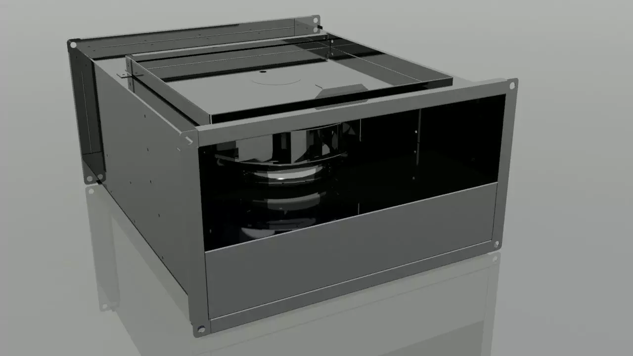 rectangular duct ventilation 3D model_0