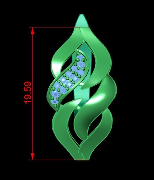 Earrings kt7 3D print model_8