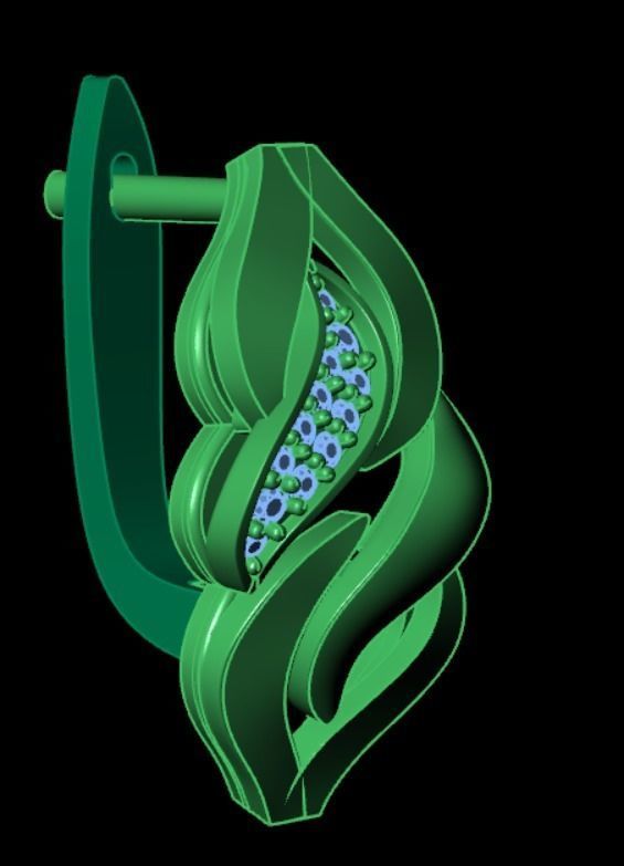 Earrings kt7 3D print model_11