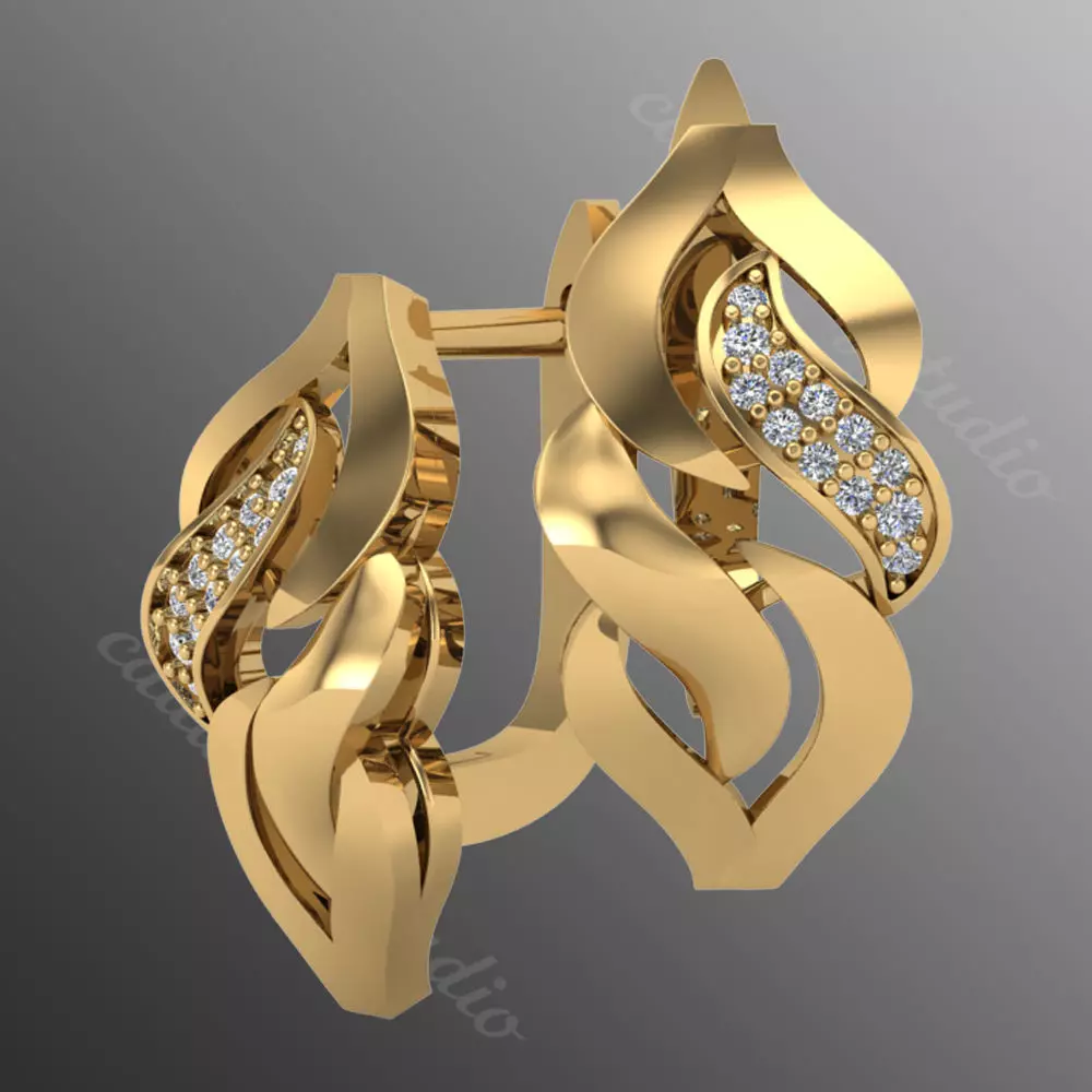 Earrings kt7 3D print model_0