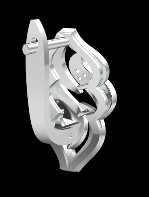 Earrings kt7 3D print model_15