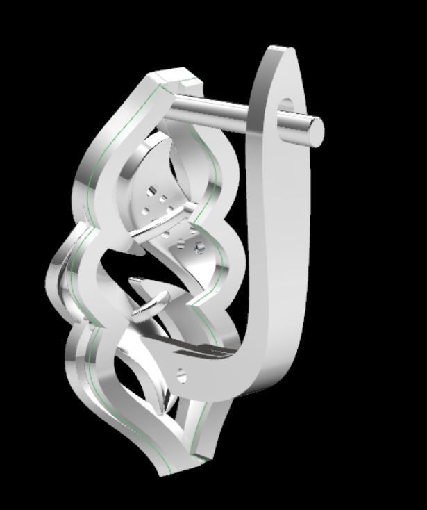 Earrings kt7 3D print model_18