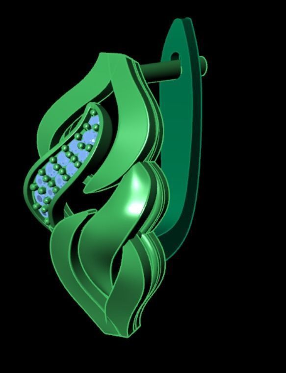 Earrings kt7 3D print model_9