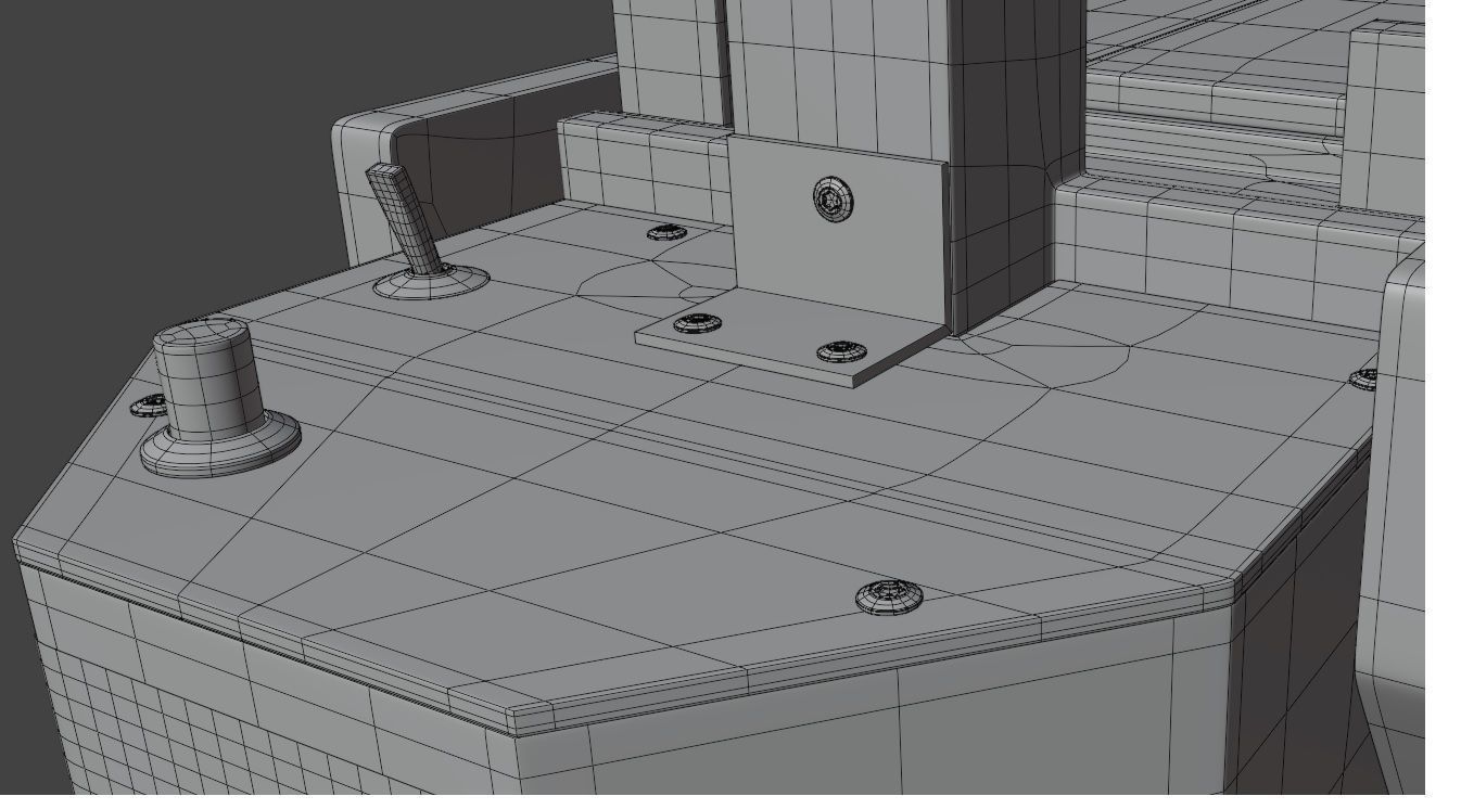 Ghostbuster Trap High Poly and Low Poly Low-poly 3D model_15