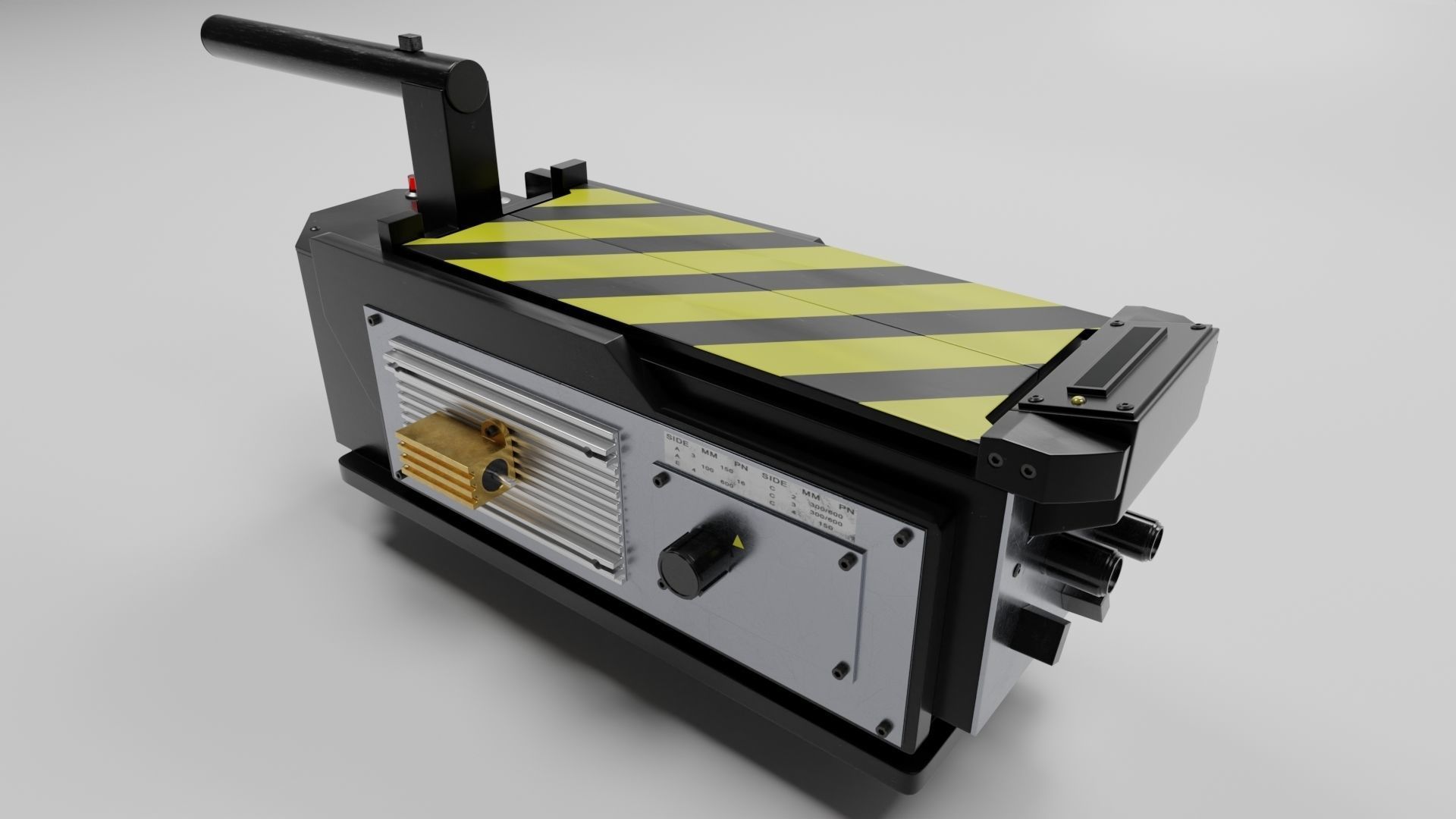 Ghostbuster Trap High Poly and Low Poly Low-poly 3D model_3