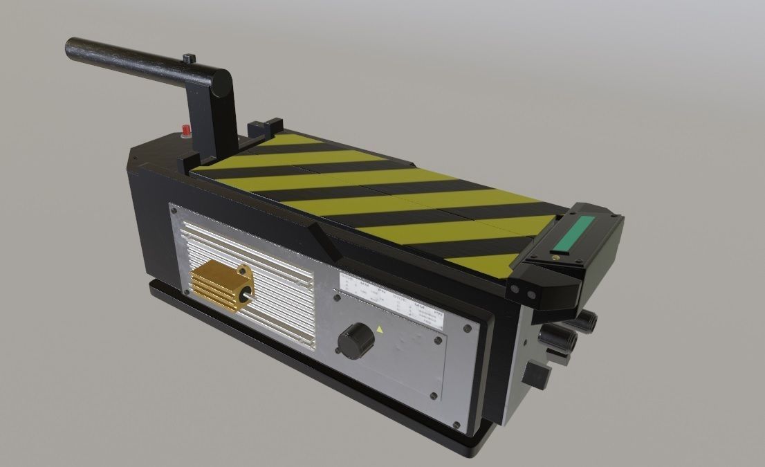 Ghostbuster Trap High Poly and Low Poly Low-poly 3D model_17