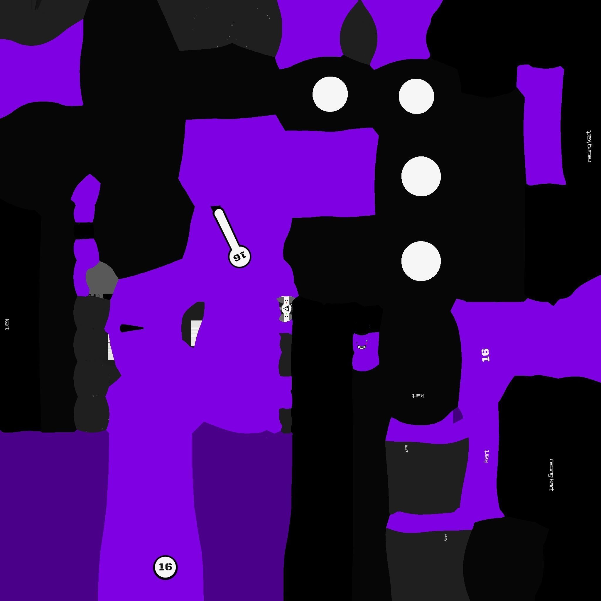 Cartoon Kart G04 Purple - Vehicle Racing Design Low-poly 3D model_24