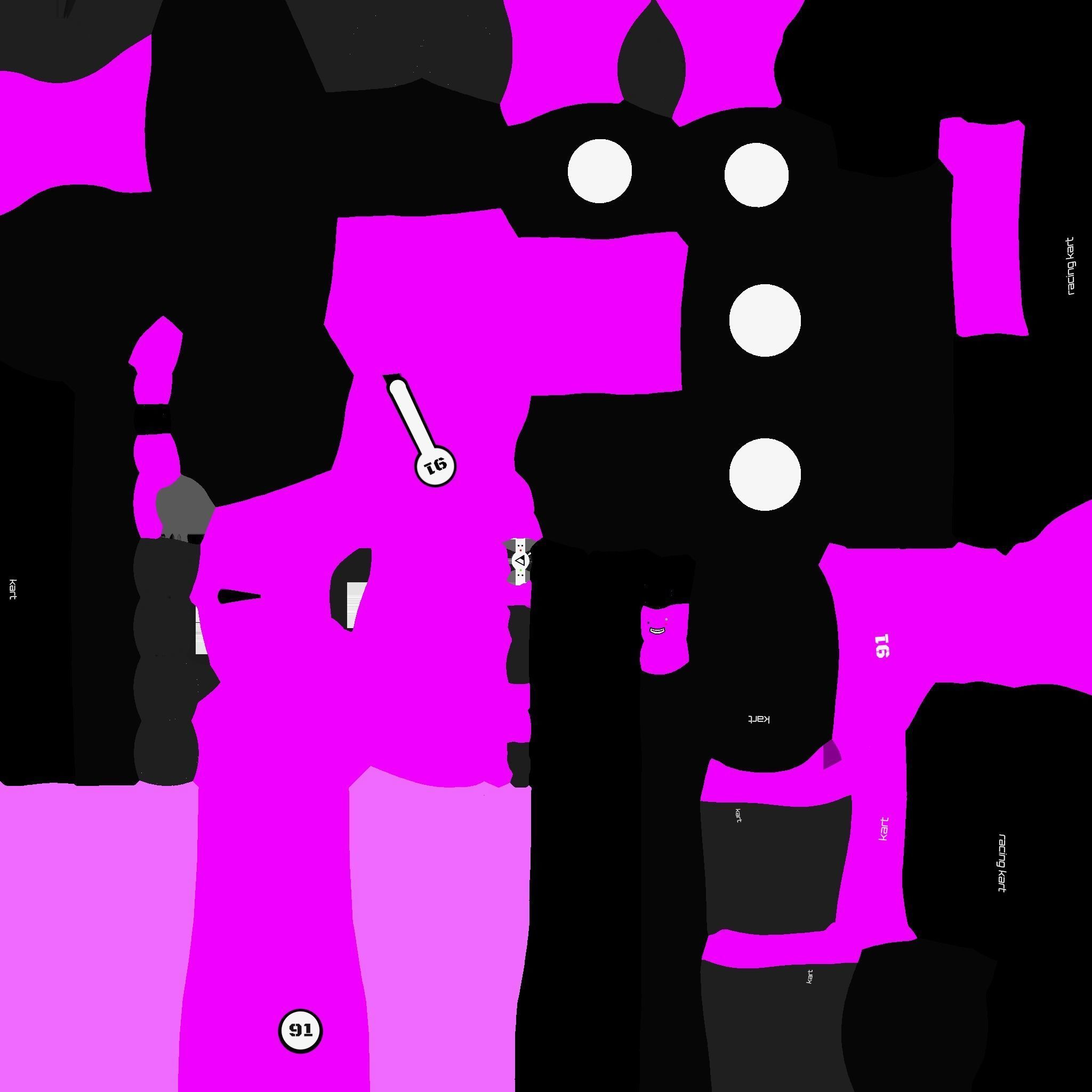 Cartoon Kart G05 Pink - Vehicle Racing Design Low-poly 3D model_24