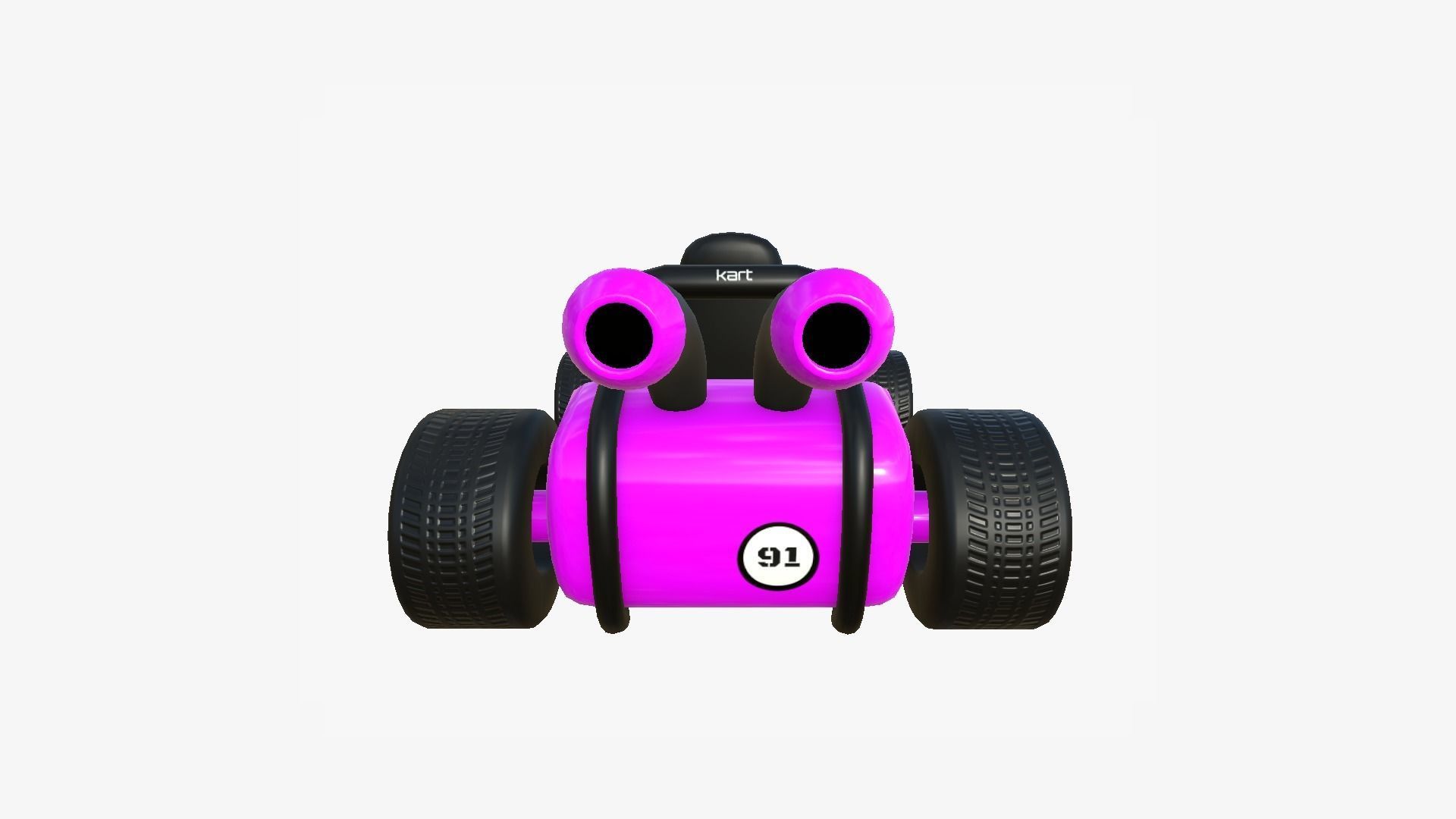Cartoon Kart G05 Pink - Vehicle Racing Design Low-poly 3D model_3