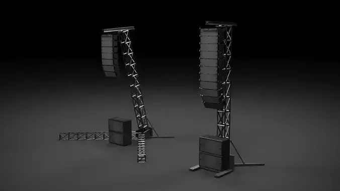 Concert Sound System Line Array 3D model