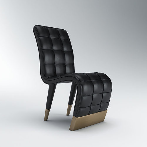 Bonnie Chair Leather 3D model CGTrader
