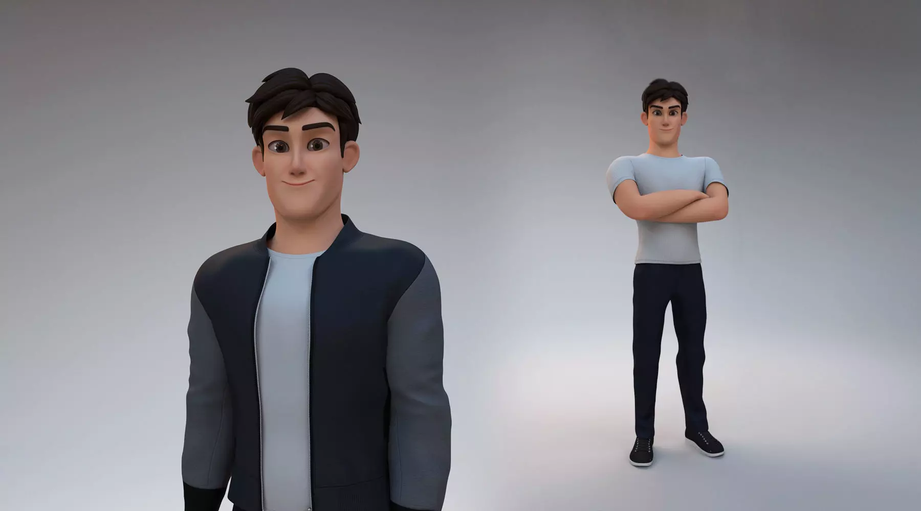cartoon man 3D model