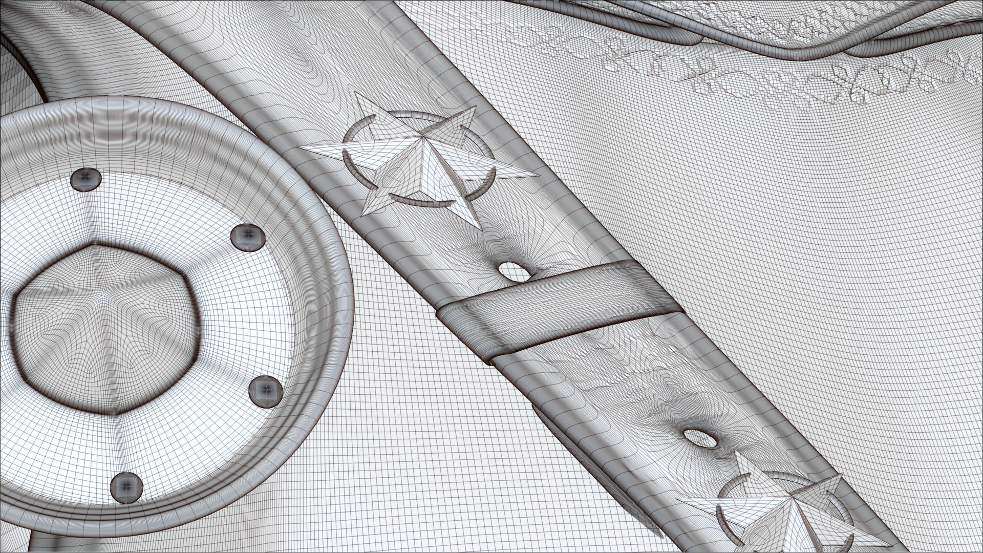 Female Knight Upper Chest Armor Sculpt Project 3D model_9