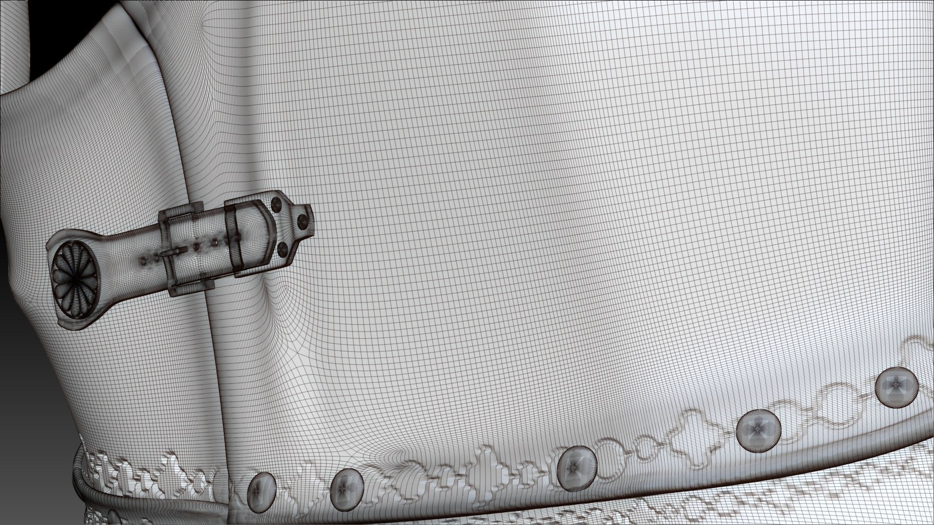 Female Knight Upper Chest Armor Sculpt Project 3D model_8