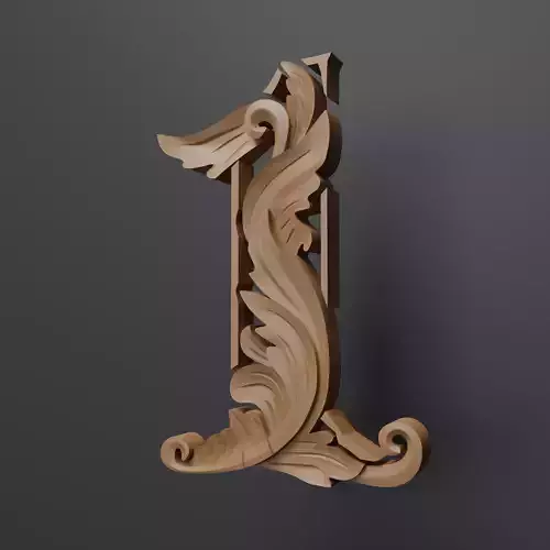 Decorative carved number 1 base mesh