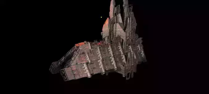 Hutt Desert Sail Barge carrier 6 3D model